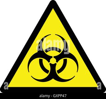 Biologisches Risiko Symbol, internationale Biohazard warnen Schilder, Bio Hazard Warnsymbol, Vektor-Illustration. Stock Vektor