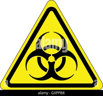 Europäische biohazard Warnsymbol, biohazard Warnschild isoliert, Vector Illustration. Stock Vektor