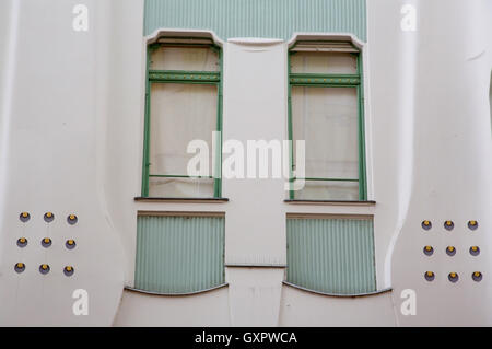 Jugendstil-Gestaltung, Detail des Gebäudes, Szeged, Ungarn Stockfoto