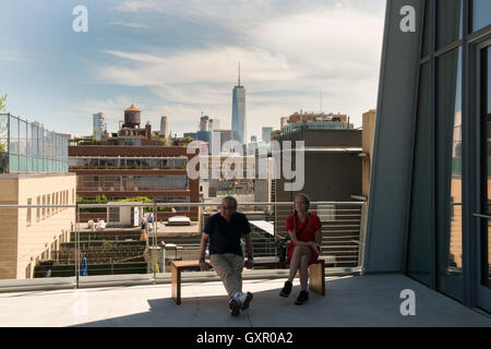 Blick aus dem Whitney Museum of American Art, Manhattan Stockfoto