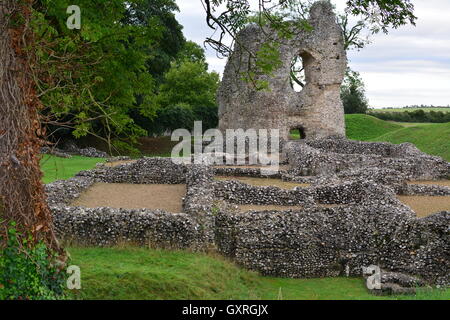 Ludgershall Schloß ist eine zerstörte 12. Jahrhundert befestigte königliche Residenz in Ludgershall in Wiltshire, England. Stockfoto