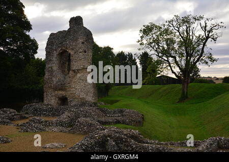 Ludgershall Schloß ist eine zerstörte 12. Jahrhundert befestigte königliche Residenz in Ludgershall in Wiltshire, England. Stockfoto