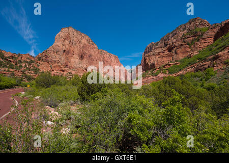 Osten Kolob Canyon Scenic Drive Nagunt Mesa Stockfoto