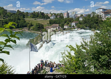 Fluss Rheinfall bei Schaffhausen, Laufen-Uhwiesen, Schweiz Stockfoto