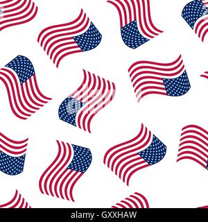 Nahtlose Hintergrund mit der amerikanischen Flagge Stock Vektor