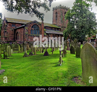 Außenseite des St Wilfrids Kirche, Grappenhall, Warrington, Cheshire England UK Stockfoto