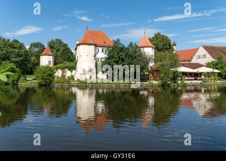 Schloss Blutenburg in München Obermenzing, Bayern, Deutschland Stockfoto
