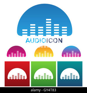Vektor-Illustration von bunten audio-Equalizer-Symbol Stockfoto