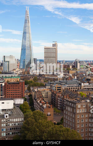 Südlondon Landschaft, The Shard und Guy's Hospital Turm im Hintergrund, London. UK Stockfoto