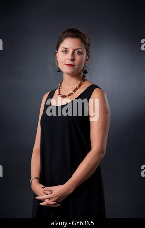 Jessie Burton, englischer Schriftsteller und Schauspielerin, beim Edinburgh International Book Festival. Edinburgh, Schottland. 22. August 2016 Stockfoto