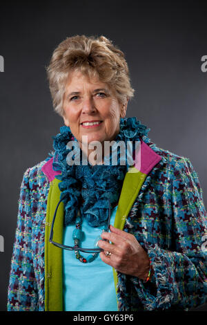 Prudence Margaret "Prue" Leith, CBE, Gastronom, TV-Moderatorin, Sender, Kochen Schriftsteller und Romancier, auf dem Edinburgh International Book Festival. Edinburgh, Schottland. 22. August 2016 Stockfoto