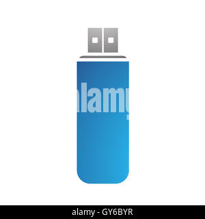 Abbildung der PC-Zubehör-Usb-Stick auf einem weißen Hintergrund isoliert Stockfoto