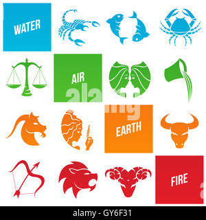 Vektor-Illustration von Zodiac Sternzeichen Stockfoto