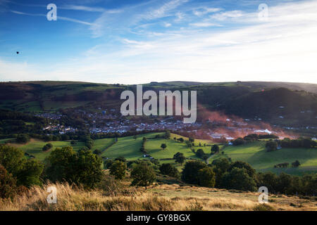 Llangollen, Denbighshire, Nordwales. 17. September 2016. Llangollen jährliche zweitägige Heißluftballon Festival macht eine Rückkehr nach sechs Jahren, Llangollen, Denbighshire, North Wales, UK 17. September 2016. © Jamie Callister/Alamy News. Stockfoto