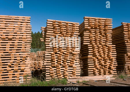 Holzindustrie, Morpeguite, Muxia, La Coruña Provinz, Region Galicien, Spanien, Europa Stockfoto