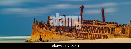 SS Maheno Schiffswrack auf 70 Mile Beach, Queensland, Australien Stockfoto