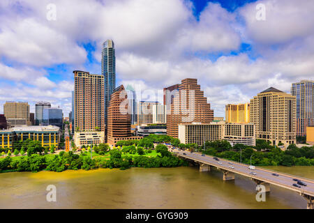 Austin, Texas, USA Skyline der Innenstadt. Stockfoto