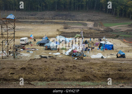 Getestet die ZAD - Staudamm von Sivens - 11.05.2014 - Frankreich /? MIDI-Pyrenee? / Lisle-Sur-Tarn - 5. November 2014 - getestet ZAD - "The Fort", Teil der ZAD wo der Staudamm gebaut werden sollte. Gegner kämpfen immer noch das Projekt durch den Bau von Aussichtspunkte.   -Nicolas Remene / Le Pictorium Stockfoto