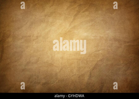 Braunem Papier. Vintage-Papierhintergrund Stockfoto