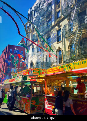 2016 fest des San Gennaro, Mulberry Street, New York, USA Stockfoto