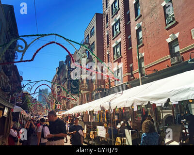 2016 fest des San Gennaro, Mulberry Street, New York, USA Stockfoto