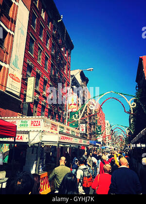 2016 fest des San Gennaro, Mulberry Street, New York, USA Stockfoto