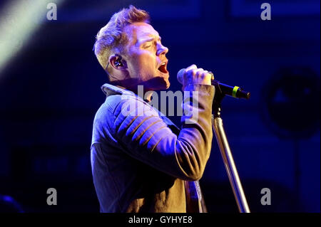 Ronan Keating Zeit mein Leben Tour in Newcastle City Hall, Newcastle Upon Tyne | Mittwoch, 14. September 2016 Stockfoto