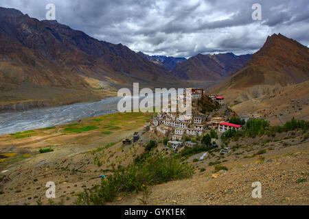 Ki-Kloster - Spiti (Himachal Pradesh, Indien) Stockfoto