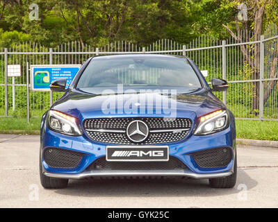 Hong Kong, China 18. Juli 2016: Mercedes-Benz C 43 2016 Probefahrt Tag am 18. Juli 2016 in Hong Kong. Stockfoto