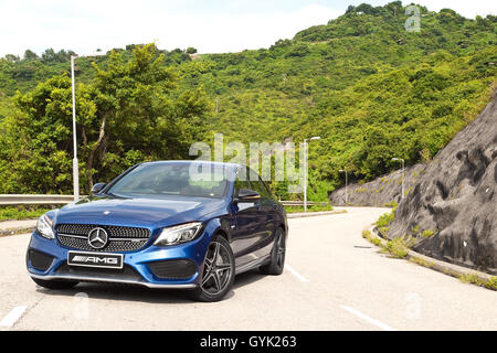 Hong Kong, China 18. Juli 2016: Mercedes-Benz C 43 2016 Probefahrt Tag am 18. Juli 2016 in Hong Kong. Stockfoto