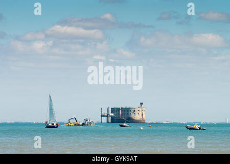 Fort Boyard, in der Nähe von Ile d'Oleron, Charente-Maritime, Frankreich, Europa Stockfoto