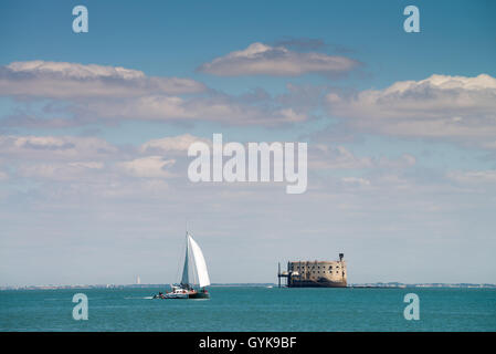 Fort Boyard, in der Nähe von Ile d'Oleron, Charente-Maritime, Frankreich, Europa Stockfoto