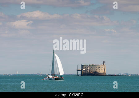 Fort Boyard, in der Nähe von Ile d'Oleron, Charente-Maritime, Frankreich, Europa Stockfoto