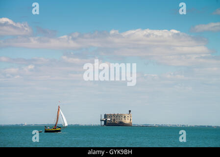 Fort Boyard, in der Nähe von Ile d'Oleron, Charente-Maritime, Frankreich, Europa Stockfoto