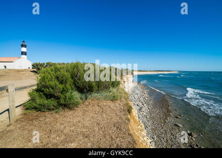 Leuchtturm von Chassiron auf Oleron Insel, Charente-Maritime, Frankreich, EU, Europa. Stockfoto