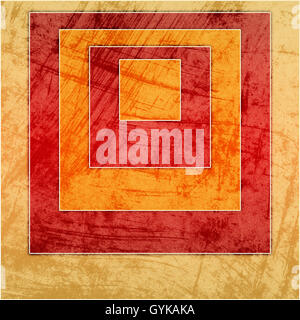 geometrische Grunge farbigen Hintergrund mit Quadraten Stockfoto