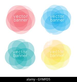 Reihe von abstrakten bunten Bannern, bunten Vektor Stock Vektor