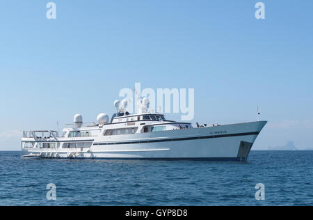 Luxus-Yacht in der Insel von Ibiza und Formentera, Spanien Stockfoto