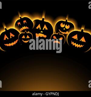 Vektor-Illustration von Halloween-Hintergrund mit Kürbis Stock Vektor