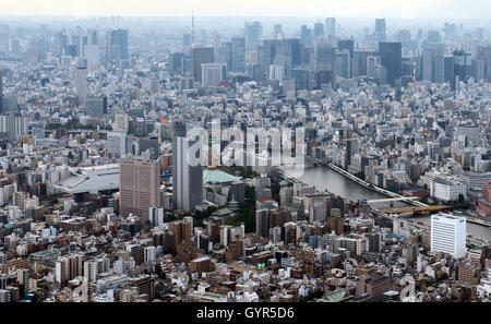 Ansichten von Tokyo aus der Skytree. Stockfoto