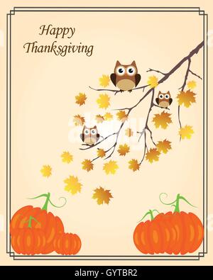 Vektor-Illustration eines Herbst-Hintergrund mit Blättern Stock Vektor