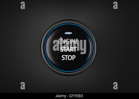 Auto-Motor-Start und Stop button.3d rendering Stockfoto