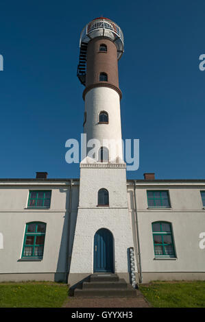 Leuchtturm am Hafen, Timmendorf, Insel Poel, Mecklenburg-Vorpommern, Deutschland Stockfoto