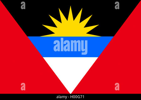 Flagge von Antigua und Barbuda, Antigua und Barbuda Stockfoto