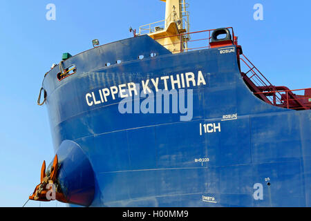 Der hulll Frachtschiff Clipper Kythira, Deutschland, Groepelingen, Bremen Stockfoto