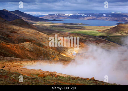 Geothermale Region Krysuvik-Seltun, Island, Reykjavik Stockfoto