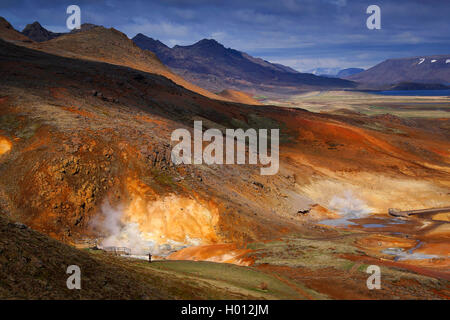 Geothermale Region Krysuvik-Seltun, Island, Reykjavik Stockfoto