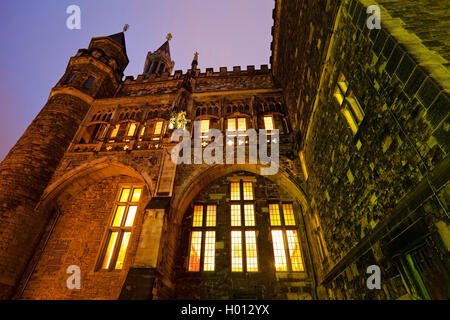 Aachen Rathaus, Aachen Rathaus am Abend, Deutschland, Nordrhein-Westfalen, Aix-la-Chapelle Stockfoto