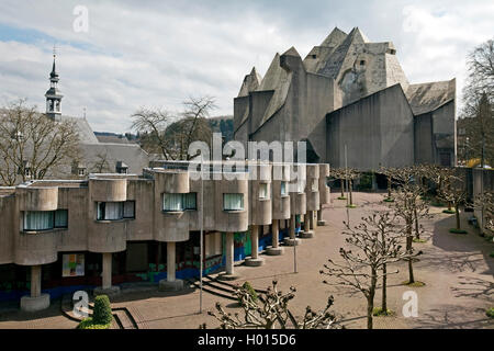 Nevigeser Wallfahrtsdom, St. Mary's Cathedral, Wallfahrtskirche und Kloster Neviges in Brutalist Architecture, Deutschland, Nordrhein-Westfalen, Bergisches Land, Velbert Stockfoto