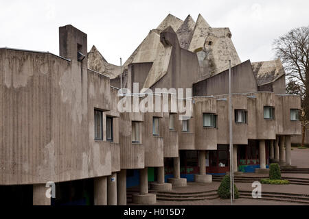 Nevigeser Wallfahrtsdom, St. Mary's Cathedral, Wallfahrtskirche und Kloster Neviges in Brutalist Architecture, Deutschland, Nordrhein-Westfalen, Bergisches Land, Velbert Stockfoto